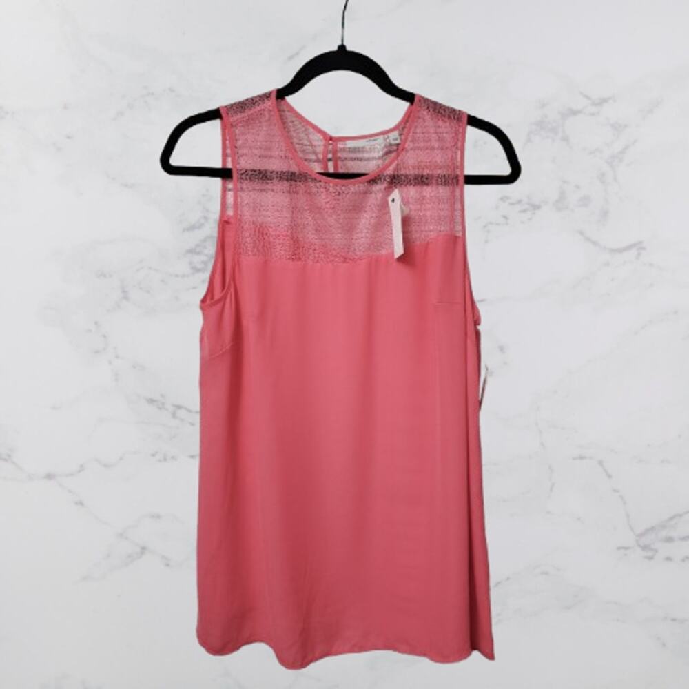 Halogen NWT Pink Paradise Mesh Top Large